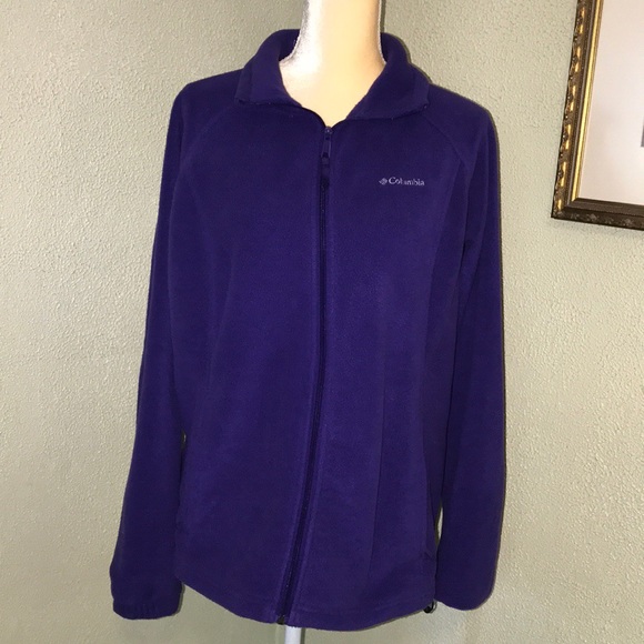 purple fleece columbia jacket